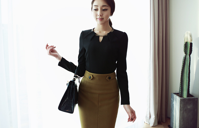 古金合欢女衬衫