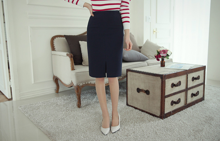 简单apteuim高腰裙子