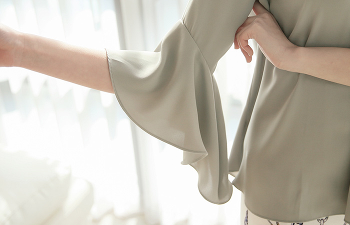 阿佛洛狄忒褶皱女衬衫