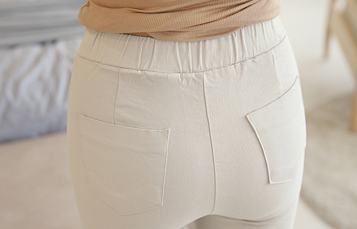 两扣bijyo松紧带紧身裤