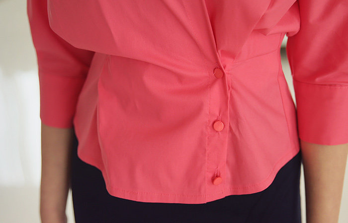 棉弹力音量实验室女衬衫