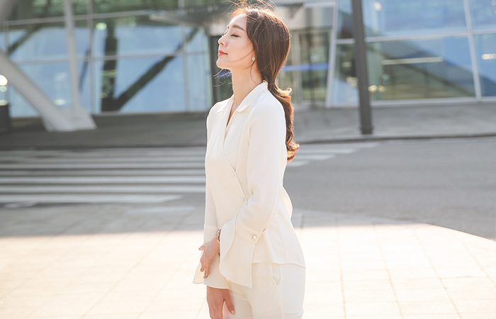 裹袖selreop女衬衫