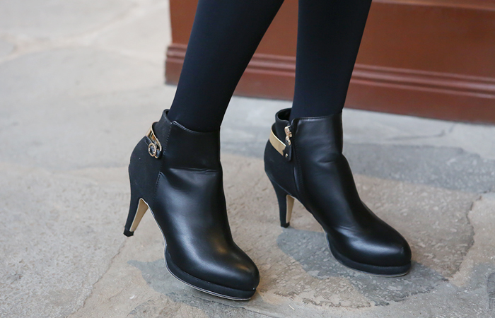 [模特穿28车]翻毛皮goldeuba踝山