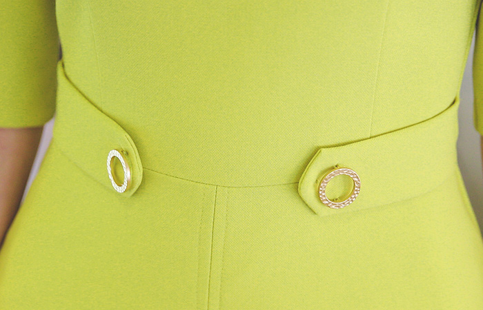 黄貂鱼圈bijyo弹力连衣裙