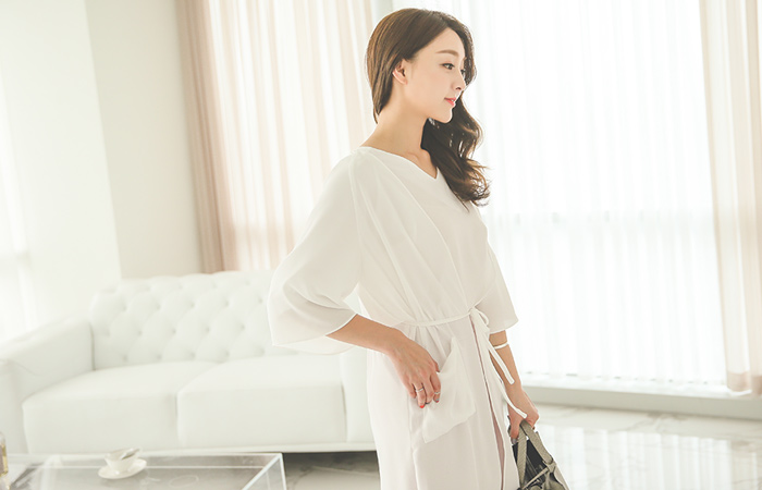 独特格罗夫真丝长款开衫