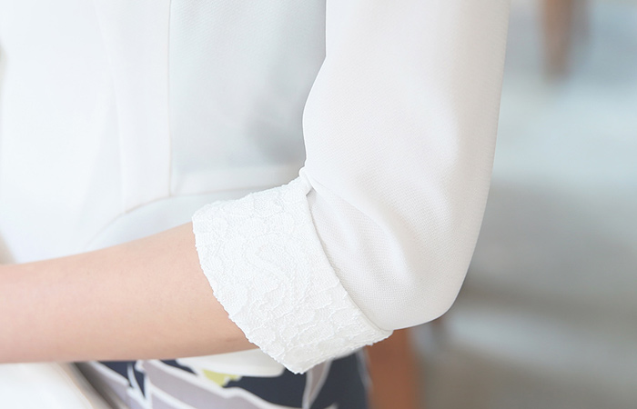 特内里费花边袖子迷你梅花外套（夏季）