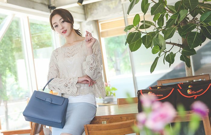 宽松印花网针织衫