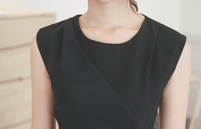 对角线雪纺颜色去皱纹连衣裙