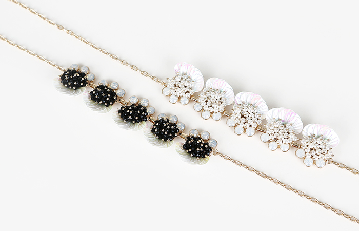 克拉姆彩色母珍珠项链