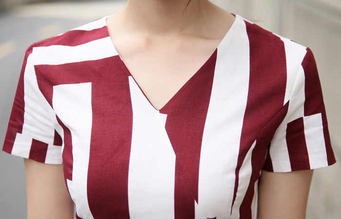 马里昂座亚麻连衣裙