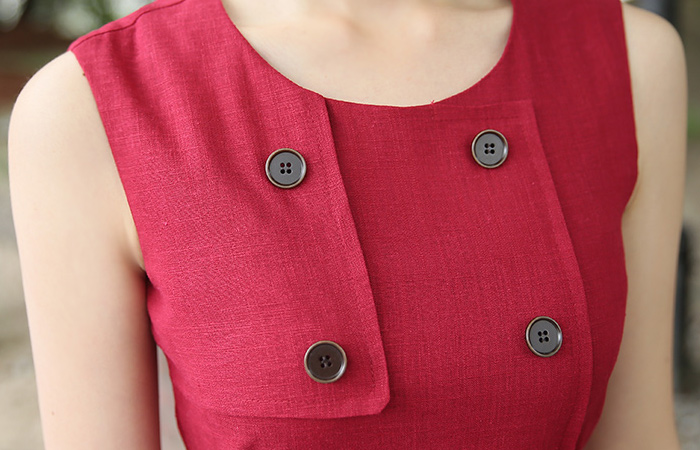 浪漫亚麻风衣连衣裙