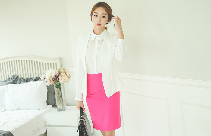 奢华裙波线条外套（夏季）