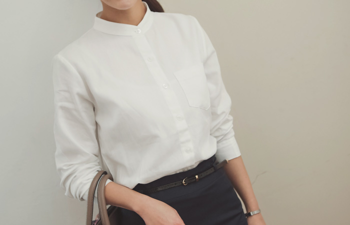 曾获口袋立领衬衫