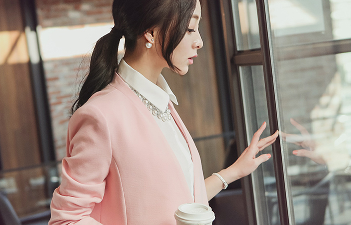 大珍珠立方体耳环