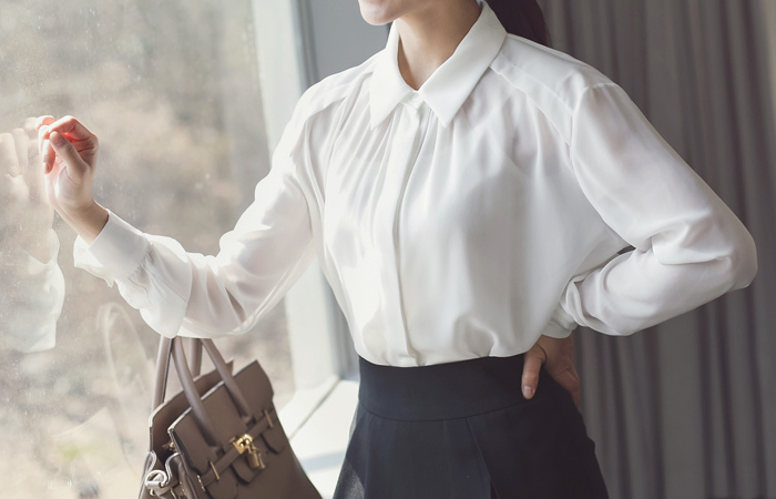 真丝马里昂女衬衫