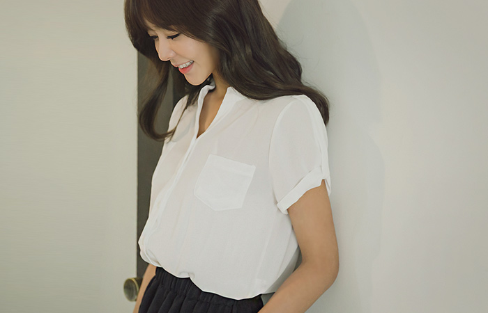 松紧带亚麻礼服衬衫颜色