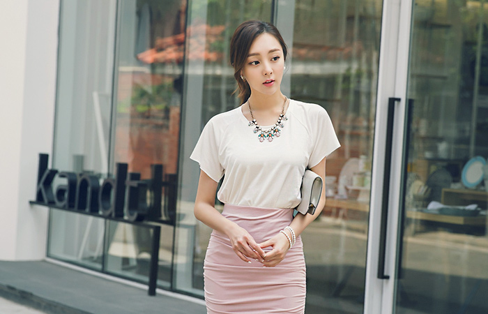 丝毛珍珠马里昂长款T恤