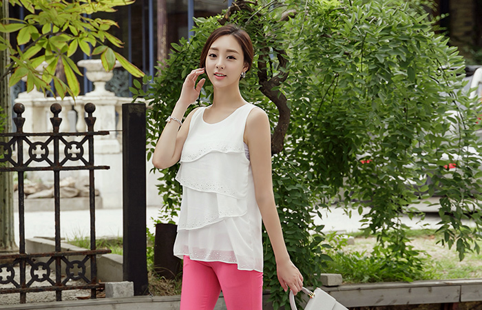 立方体层褶裙长衬衫