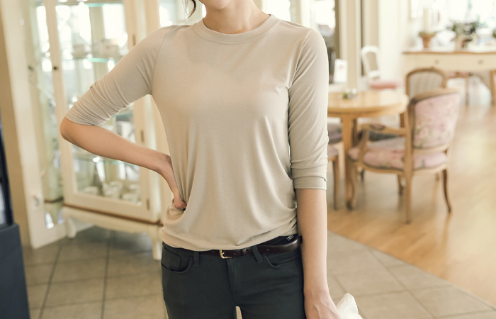 张力第7部分基本的长款T恤