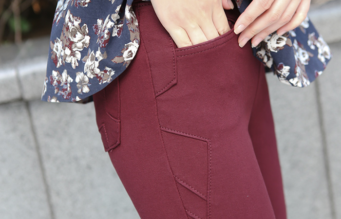 切口棉弹力松紧带短裤