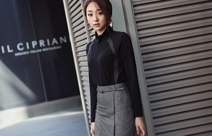 对角线录音波拉T恤