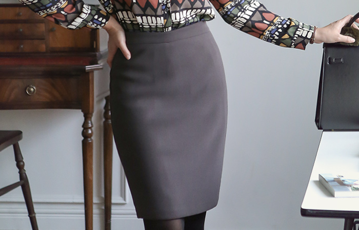 基本的加绒弹力裙子