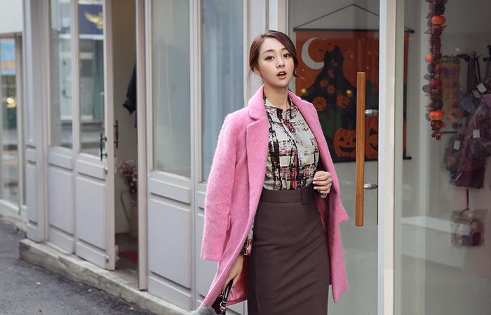 半坑马海毛羊毛呢子大衣