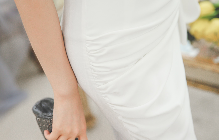 它不规则包装剪切裙子