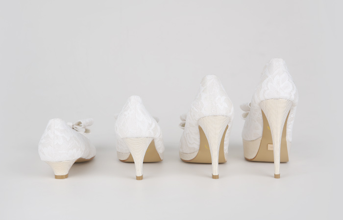 [模特穿29车]浪漫蕾丝婚礼鞋（可拆卸色带）