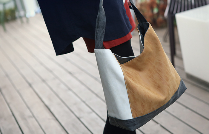 [模特穿彩色29秒点颜色袋