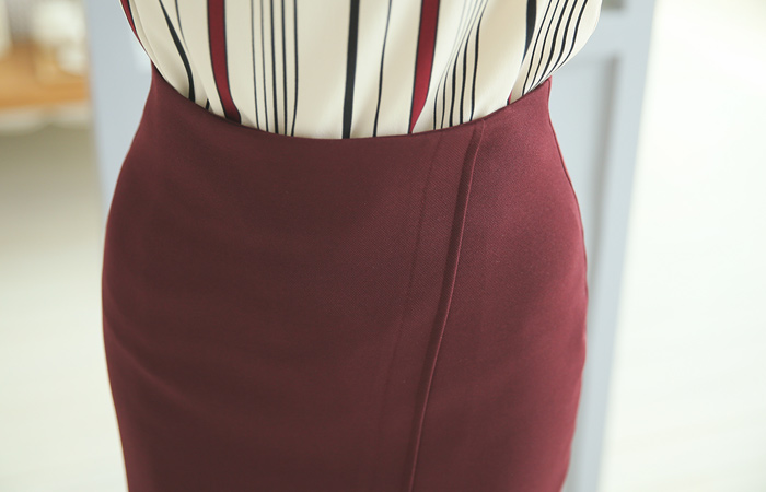 简单对角线teuim裙子（下降）（断货）