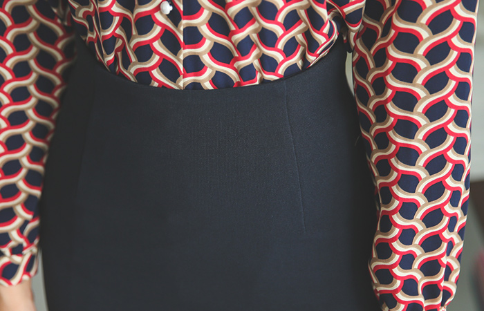 简单弹力高腰裙子（秋天）