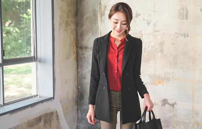 古典 双 合身定制 夹克(spring)