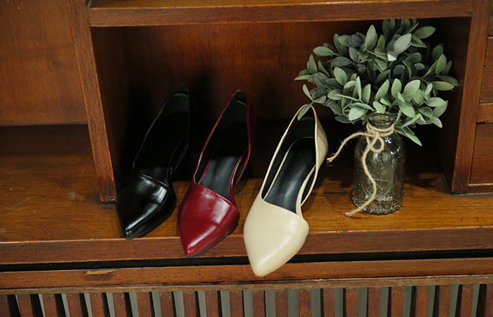 马里昂侧开口鞋跟鞋