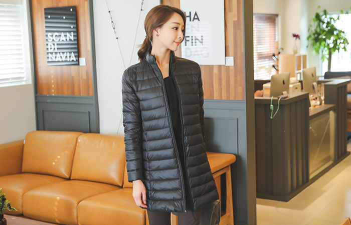 简单灯光鸭绒长轻量级填充