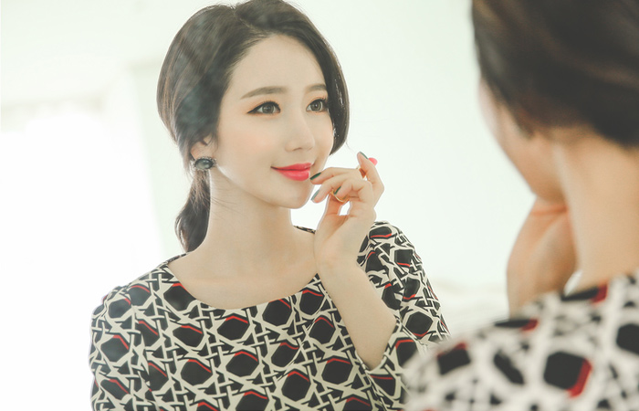 莫妮卡侧褶饰连衣裙