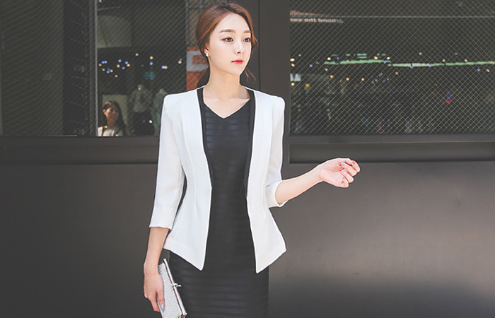 简单配色纯色7款夹克