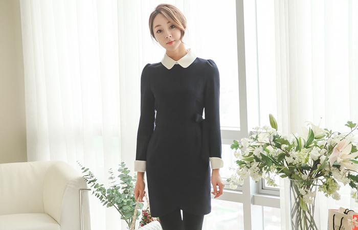 露露蝴蝶结郁金香连衣裙