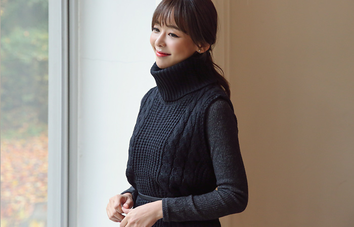 维克多麻花型针织衫马甲