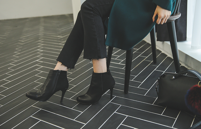 牛皮组合短靴（5厘米/9厘米）