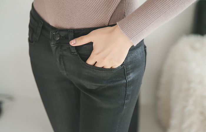 加绒阳光覆盖黑色牛仔