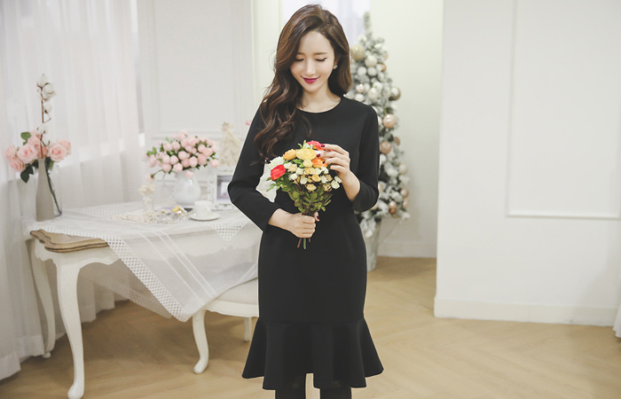 美人鱼单调的连衣裙