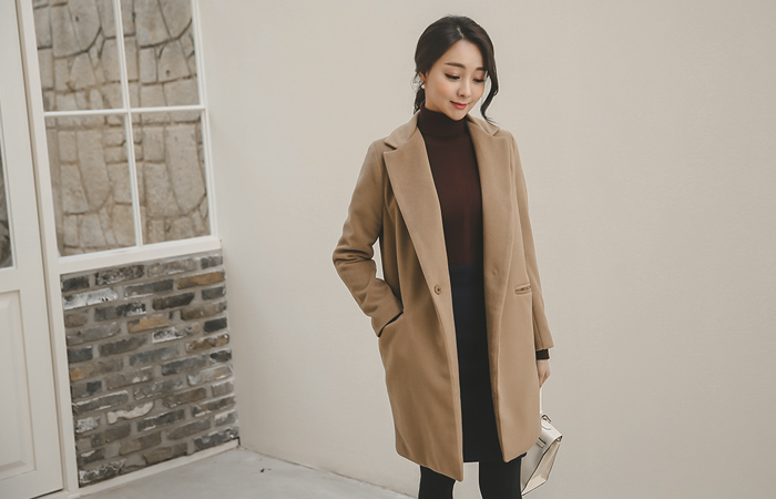 每日加绒羊毛呢子大衣