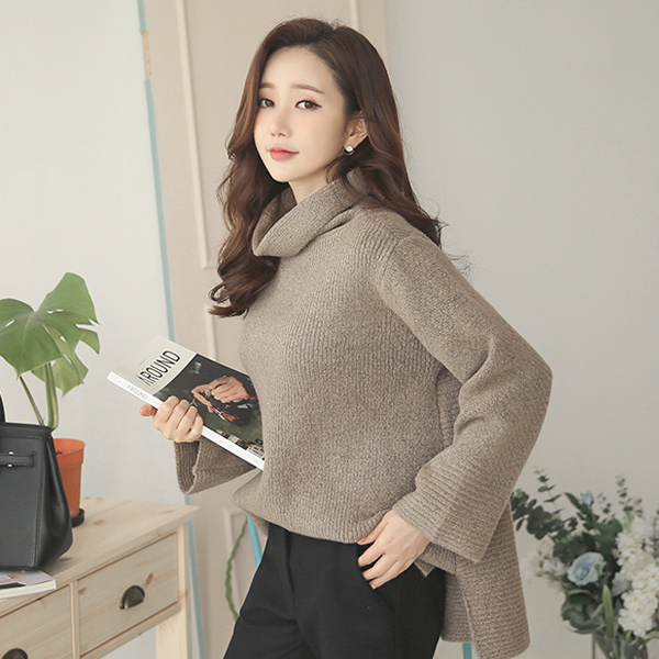 自然宽松teodeulnek针织衫