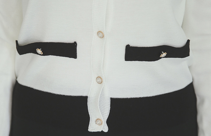 可可复古/古典圆领开衫