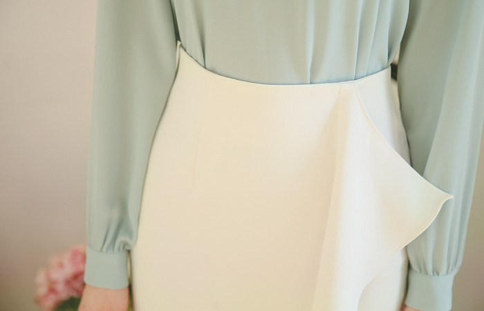 埃琳娜怎幺切割线裙子