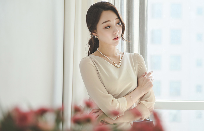 真丝捏套连衣裙