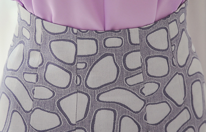 闪耀石头提花裙子