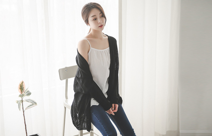 自然SCSI胭脂开衫