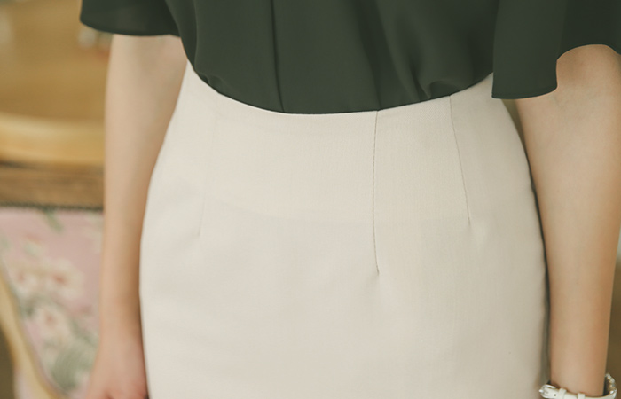 自然特尼ħ线条裙子